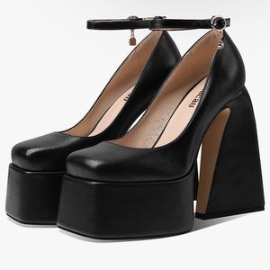 Black platform shoes